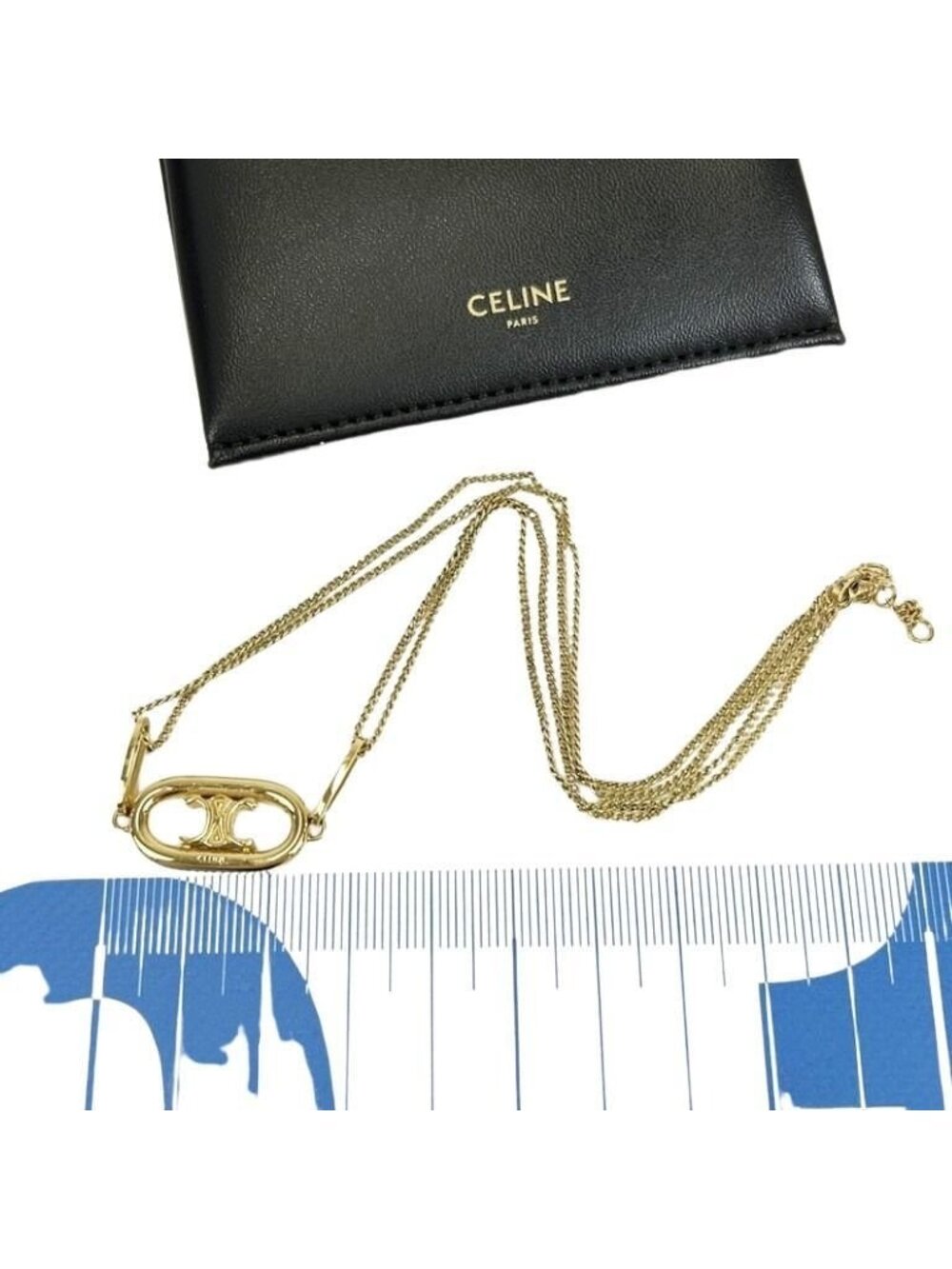 Celine Necklace Triomphe Gold Metal